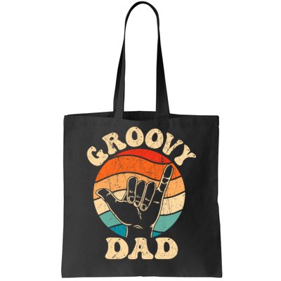 Groovy Dad 70s Aesthetic Nostalgia 1970S Retro Groovy Dad Tote Bag