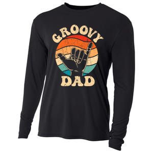 Groovy Dad 70s Aesthetic Nostalgia 1970S Retro Groovy Dad Cooling Performance Long Sleeve Crew