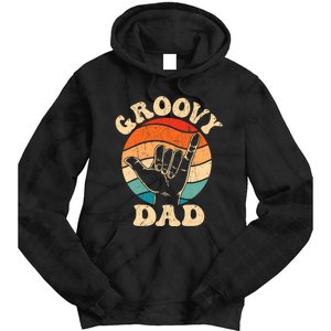 Groovy Dad 70s Aesthetic Nostalgia 1970S Retro Groovy Dad Tie Dye Hoodie