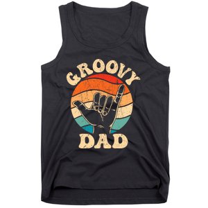 Groovy Dad 70s Aesthetic Nostalgia 1970S Retro Groovy Dad Tank Top