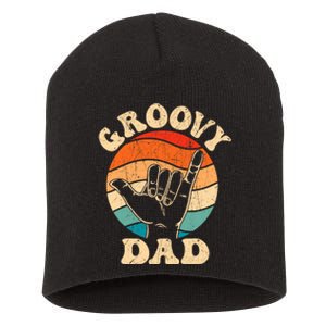 Groovy Dad 70s Aesthetic Nostalgia 1970S Retro Groovy Dad Short Acrylic Beanie