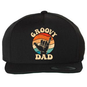 Groovy Dad 70s Aesthetic Nostalgia 1970S Retro Groovy Dad Wool Snapback Cap