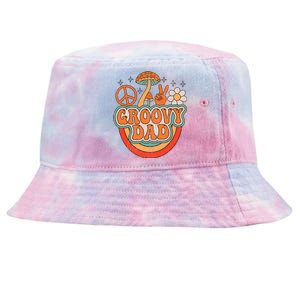 Groovy Dad 70s Aesthetic Nostalgia 1970's Hippie Dad Retro Tie-Dyed Bucket Hat