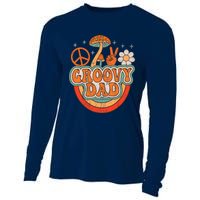 Groovy Dad 70s Aesthetic Nostalgia 1970's Hippie Dad Retro Cooling Performance Long Sleeve Crew