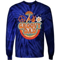 Groovy Dad 70s Aesthetic Nostalgia 1970's Hippie Dad Retro Tie-Dye Long Sleeve Shirt