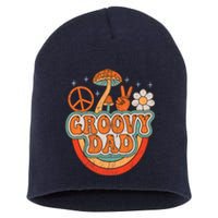 Groovy Dad 70s Aesthetic Nostalgia 1970's Hippie Dad Retro Short Acrylic Beanie