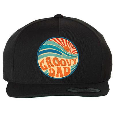 Groovy Dad 70s Aesthetic Nostalgia 1970's Hippie Dad Retro Wool Snapback Cap