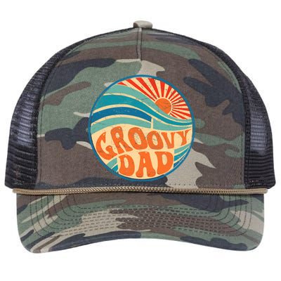 Groovy Dad 70s Aesthetic Nostalgia 1970's Hippie Dad Retro Retro Rope Trucker Hat Cap