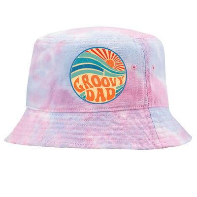 Groovy Dad 70s Aesthetic Nostalgia 1970's Hippie Dad Retro Tie-Dyed Bucket Hat