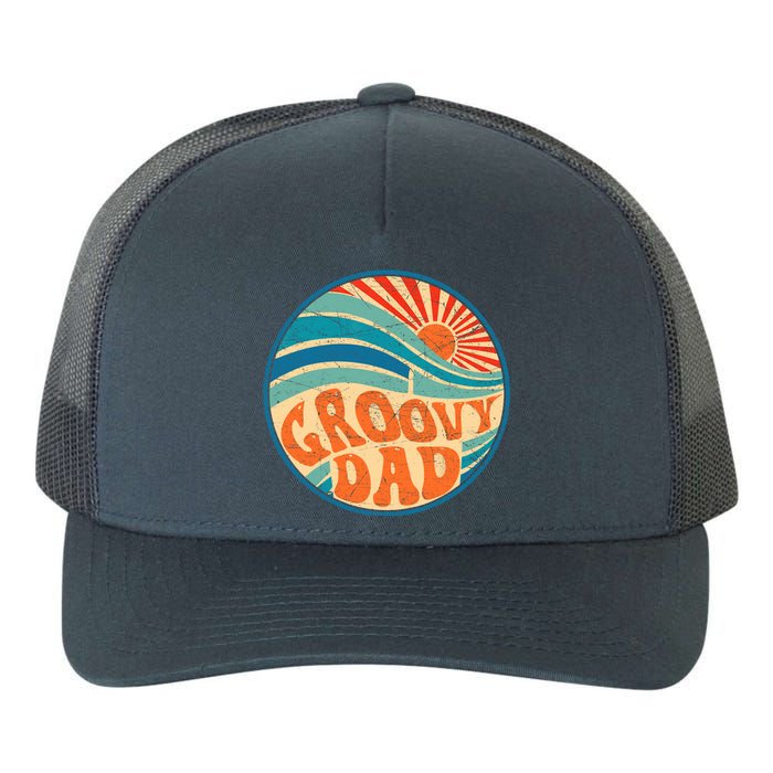 Groovy Dad 70s Aesthetic Nostalgia 1970's Hippie Dad Retro Yupoong Adult 5-Panel Trucker Hat