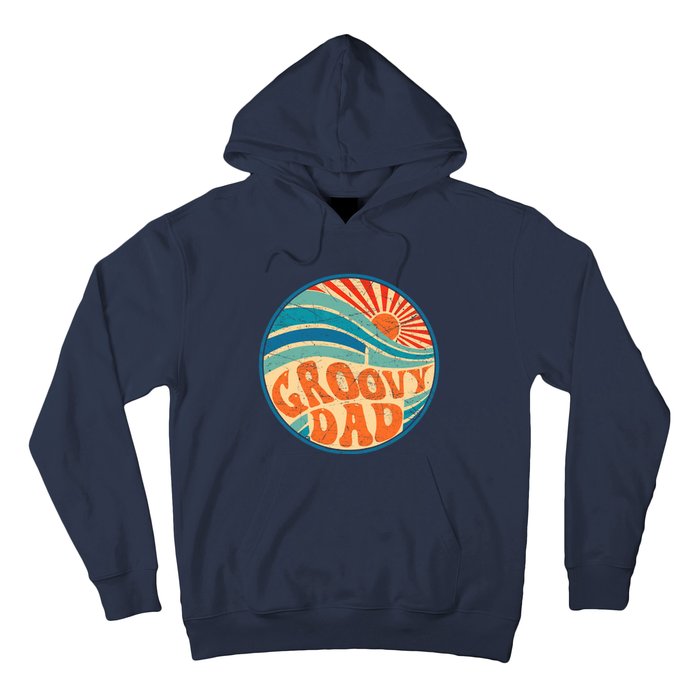 Groovy Dad 70s Aesthetic Nostalgia 1970's Hippie Dad Retro Hoodie