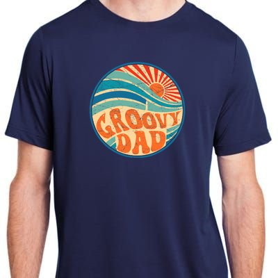 Groovy Dad 70s Aesthetic Nostalgia 1970's Hippie Dad Retro Adult ChromaSoft Performance T-Shirt