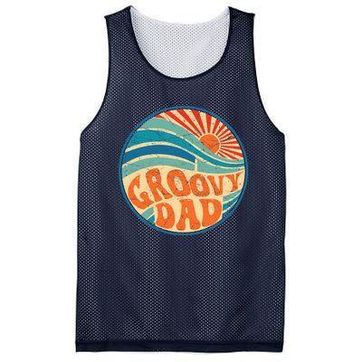 Groovy Dad 70s Aesthetic Nostalgia 1970's Hippie Dad Retro Mesh Reversible Basketball Jersey Tank