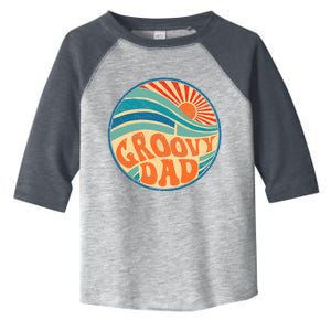 Groovy Dad 70s Aesthetic Nostalgia 1970's Hippie Dad Retro Toddler Fine Jersey T-Shirt