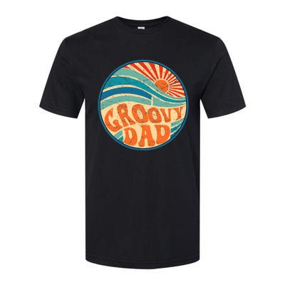 Groovy Dad 70s Aesthetic Nostalgia 1970's Hippie Dad Retro Softstyle CVC T-Shirt