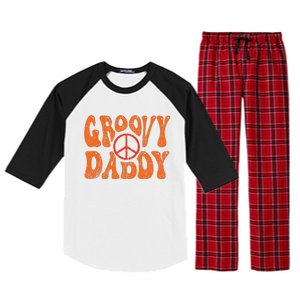 Groovy Daddy 70s Aesthetic Nostalgia 1970s Retro Dad Raglan Sleeve Pajama Set