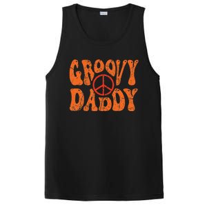 Groovy Daddy 70s Aesthetic Nostalgia 1970s Retro Dad PosiCharge Competitor Tank