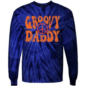 Groovy Daddy 70s Aesthetic Nostalgia 1970s Retro Dad Tie-Dye Long Sleeve Shirt