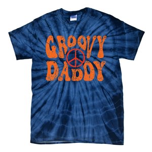 Groovy Daddy 70s Aesthetic Nostalgia 1970s Retro Dad Tie-Dye T-Shirt