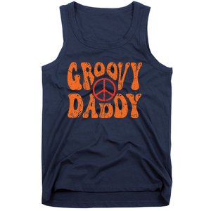 Groovy Daddy 70s Aesthetic Nostalgia 1970s Retro Dad Tank Top