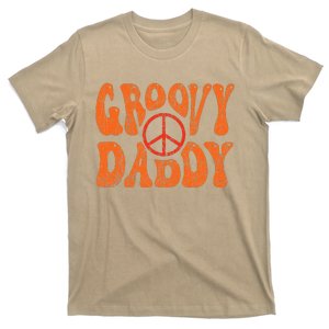 Groovy Daddy 70s Aesthetic Nostalgia 1970s Retro Dad T-Shirt