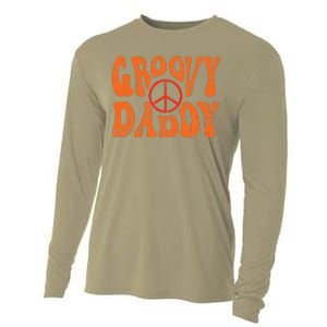 Groovy Daddy 70s Aesthetic Nostalgia 1970s Retro Dad Cooling Performance Long Sleeve Crew