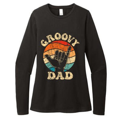 Groovy Dad 70s Aesthetic Nostalgia 1970s Retro Womens CVC Long Sleeve Shirt