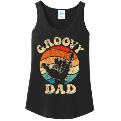 Groovy Dad 70s Aesthetic Nostalgia 1970s Retro Ladies Essential Tank