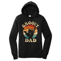 Groovy Dad 70s Aesthetic Nostalgia 1970s Retro Women's Pullover Hoodie