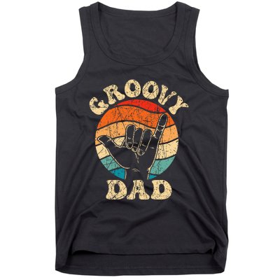 Groovy Dad 70s Aesthetic Nostalgia 1970s Retro Tank Top