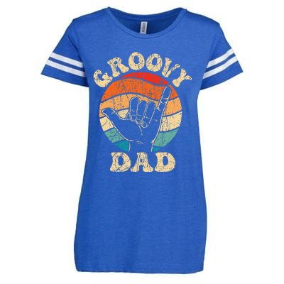 Groovy Dad 70s Aesthetic Nostalgia 1970s Retro Enza Ladies Jersey Football T-Shirt