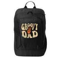 Groovy Dad 70s Aesthetic Nostalgia 1970's Retro Dad City Backpack