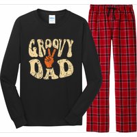 Groovy Dad 70s Aesthetic Nostalgia 1970's Retro Dad Long Sleeve Pajama Set