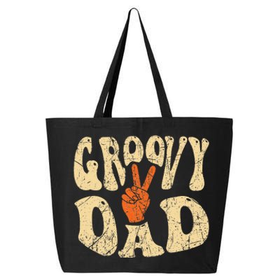 Groovy Dad 70s Aesthetic Nostalgia 1970's Retro Dad 25L Jumbo Tote