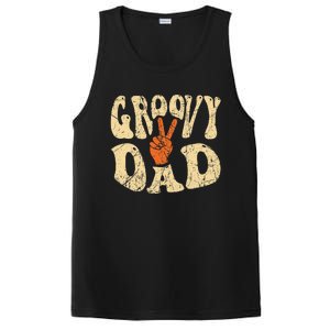 Groovy Dad 70s Aesthetic Nostalgia 1970's Retro Dad PosiCharge Competitor Tank