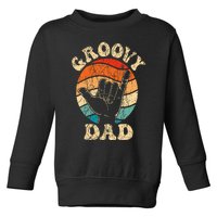 Groovy Dad 70s Aesthetic Nostalgia 1970's Retro Groovy Dad Toddler Sweatshirt