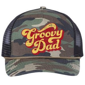 Groovy Dad 70s Aesthetic Nostalgia 1970's Retro Dad Retro Rope Trucker Hat Cap