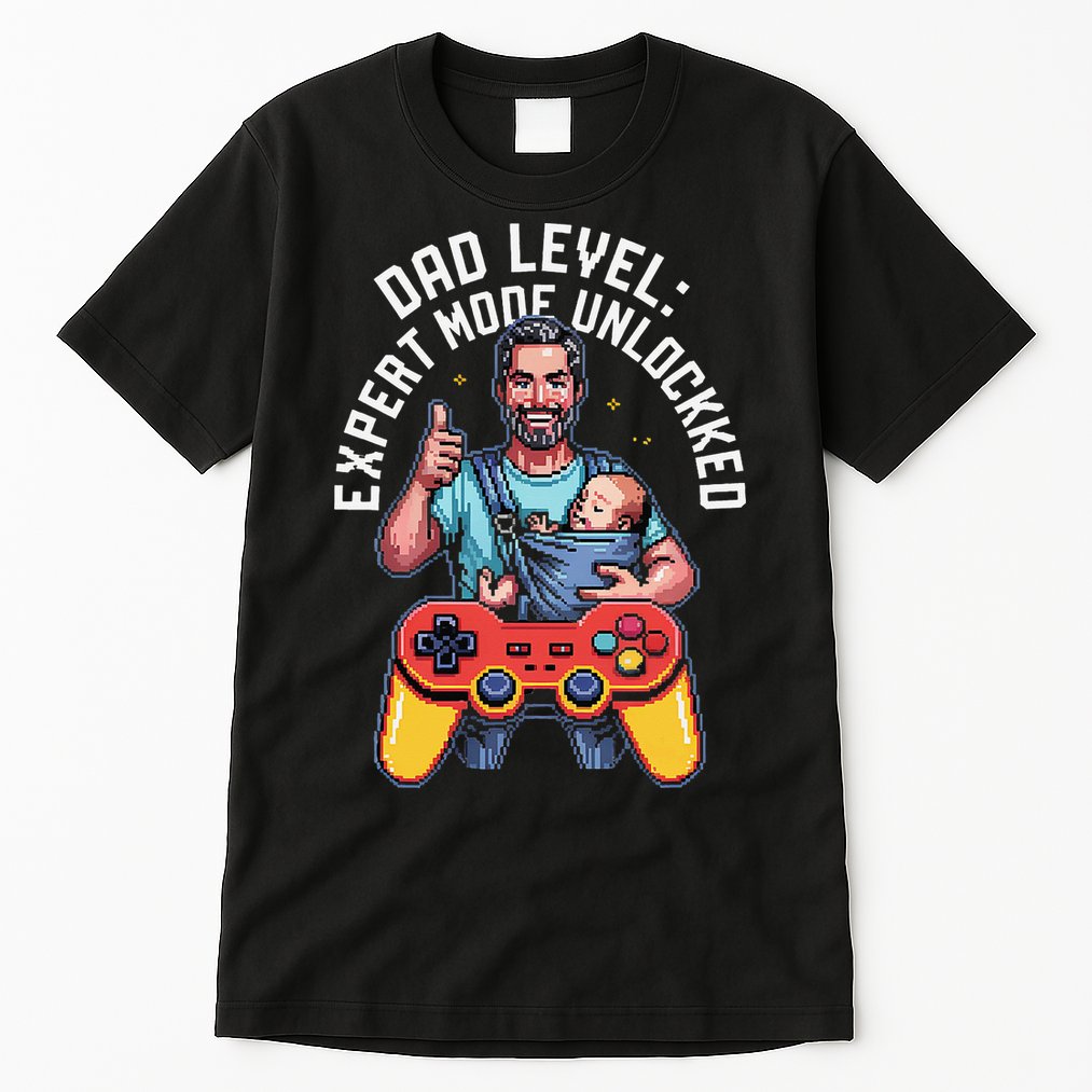 Gamer Dad  Achievement Unlocked Fatherhood Tall T-Shirt