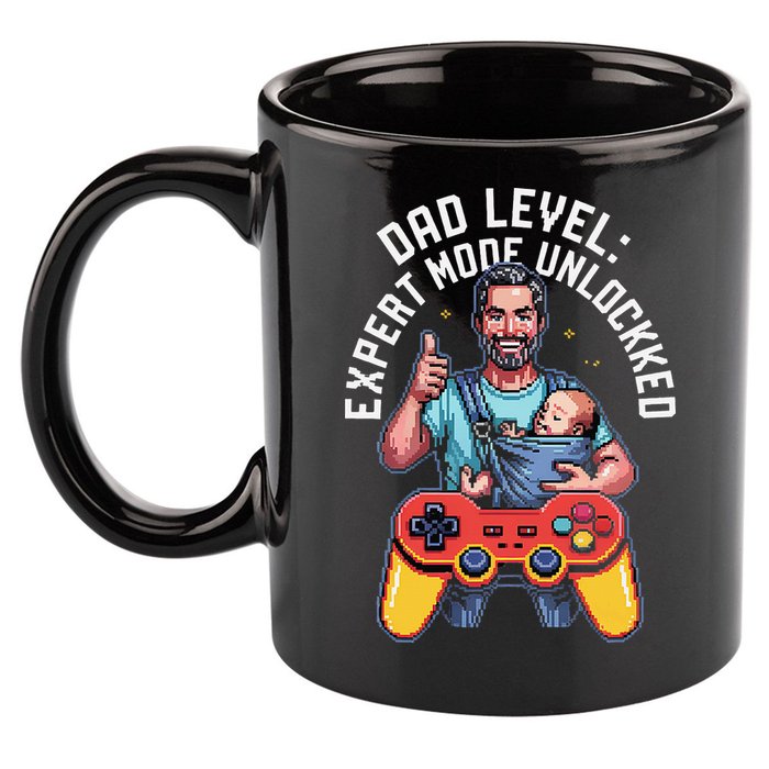 Gamer Dad  Achievement Unlocked Fatherhood 11oz C Handle Ceramic Mug