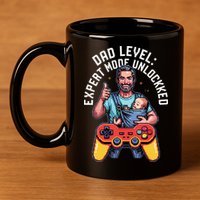 Gamer Dad  Achievement Unlocked Fatherhood 11oz C Handle Ceramic Mug