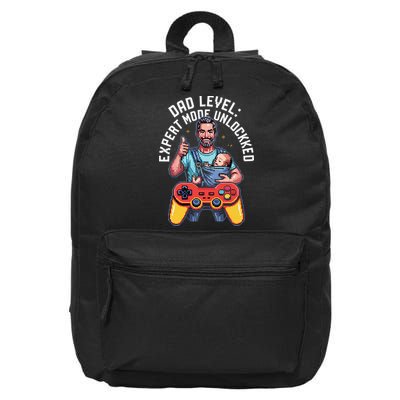 Gamer Dad  Achievement Unlocked Fatherhood 16 in Basic Backpack