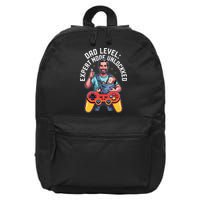 Gamer Dad  Achievement Unlocked Fatherhood 16 in Basic Backpack