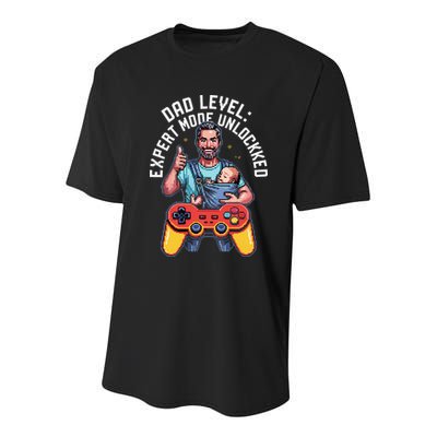 Gamer Dad  Achievement Unlocked Fatherhood Youth Performance Sprint T-Shirt