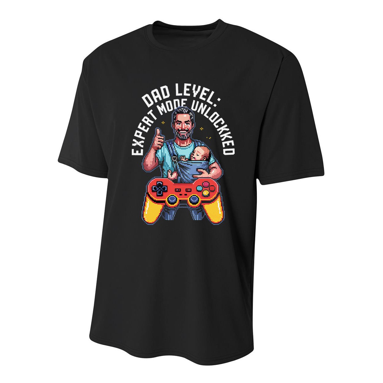 Gamer Dad  Achievement Unlocked Fatherhood Youth Performance Sprint T-Shirt