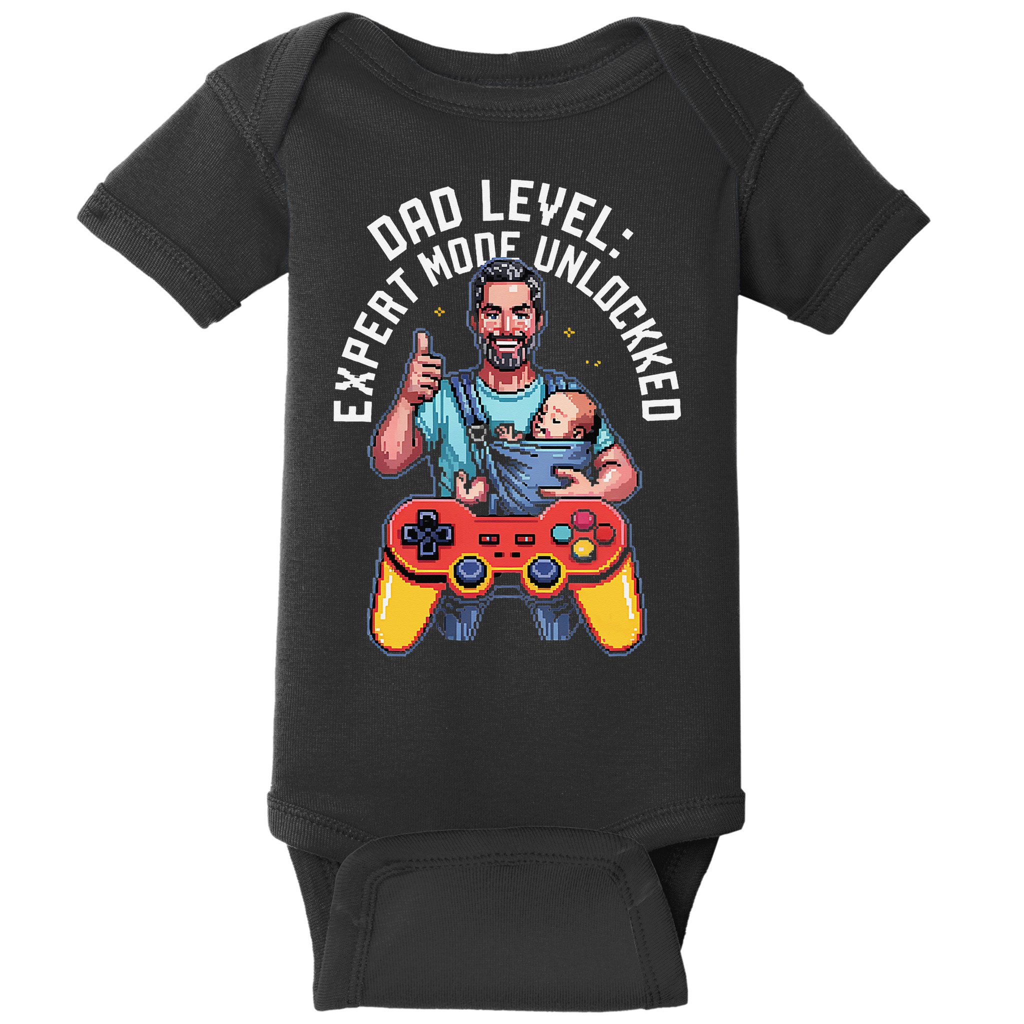 Gamer Dad  Achievement Unlocked Fatherhood Baby Bodysuit