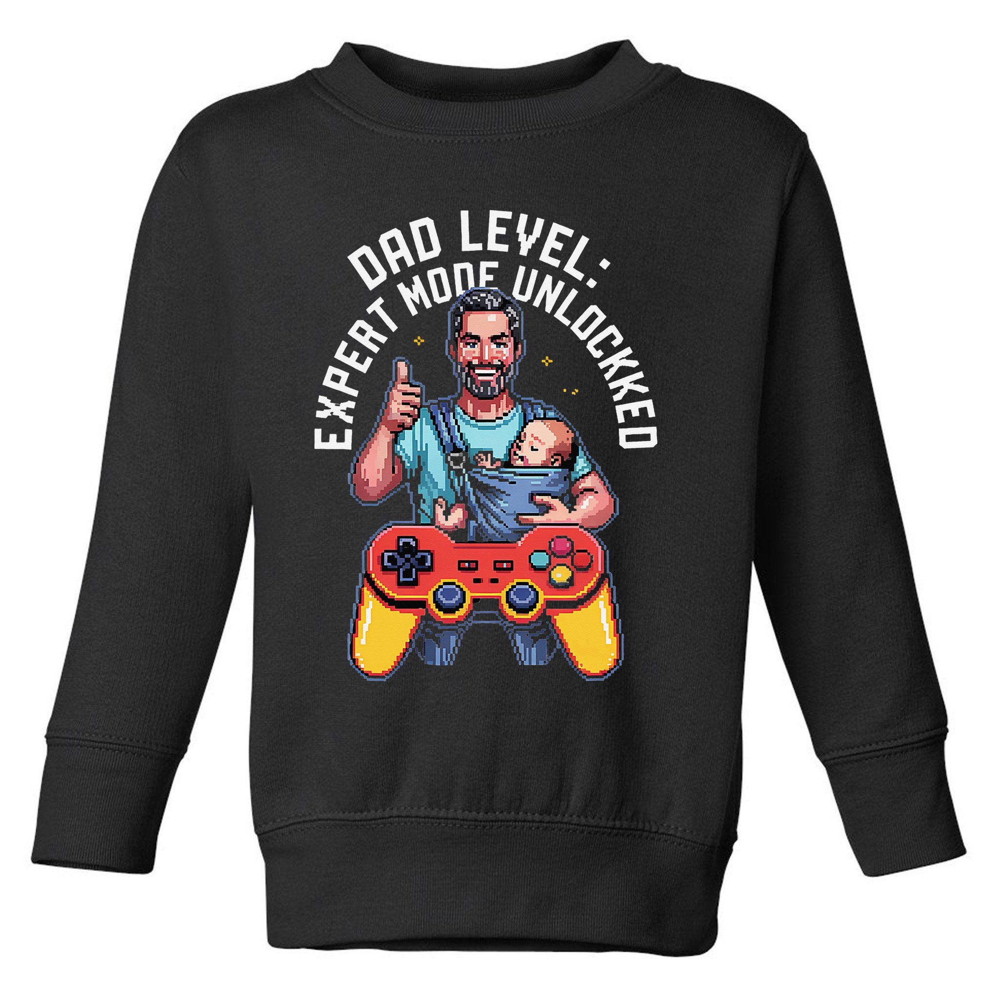 Gamer Dad  Achievement Unlocked Fatherhood Toddler Sweatshirt