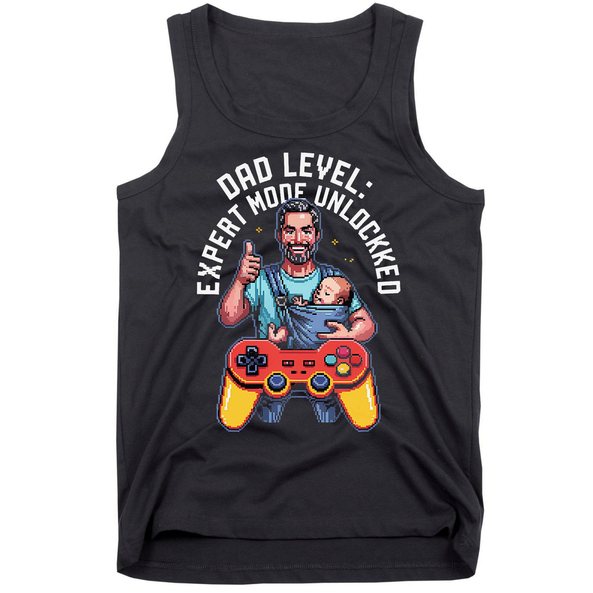 Gamer Dad  Achievement Unlocked Fatherhood Tank Top
