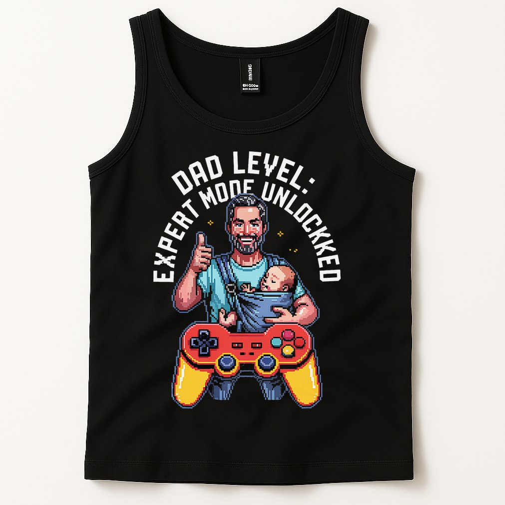 Gamer Dad  Achievement Unlocked Fatherhood Tank Top
