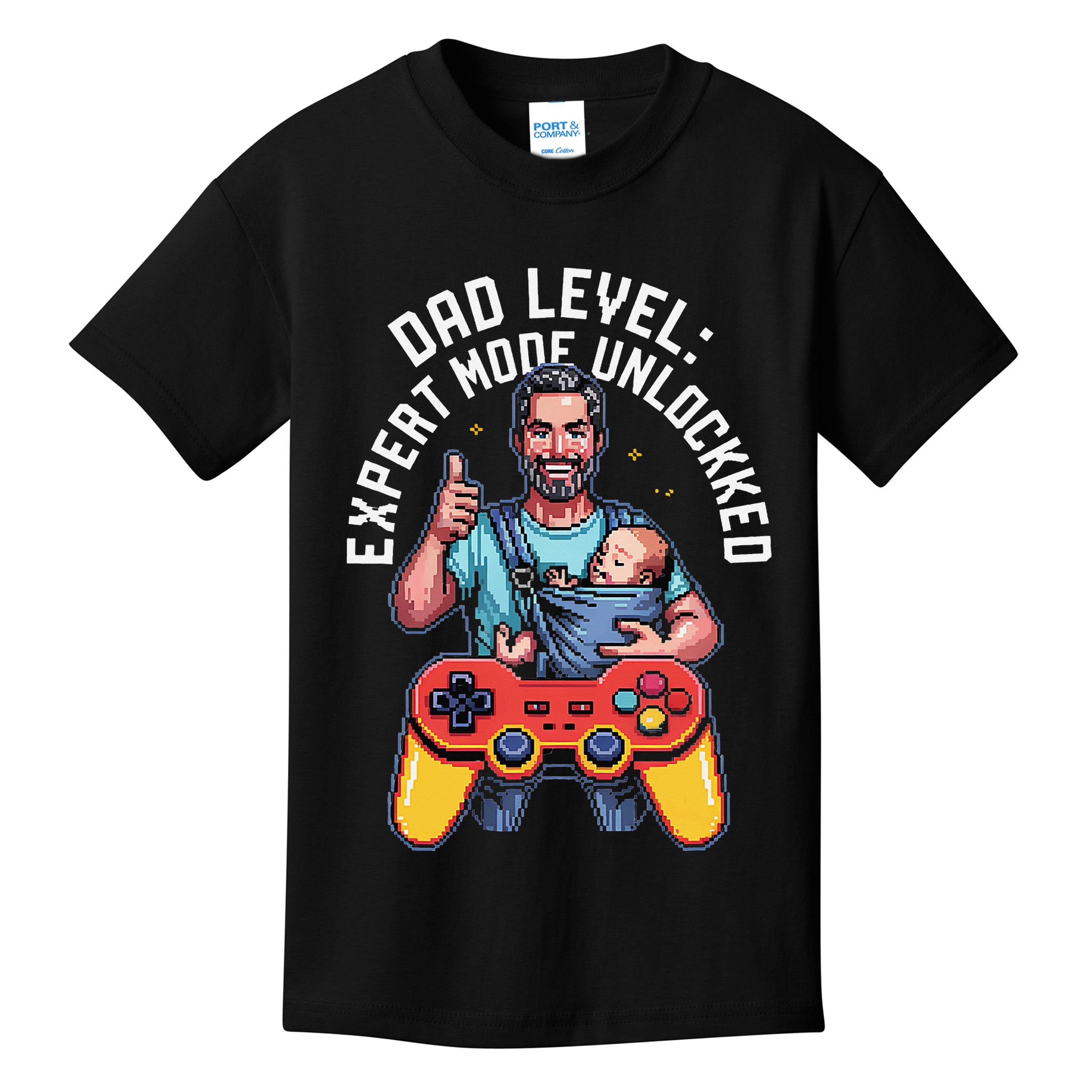Gamer Dad  Achievement Unlocked Fatherhood Kids T-Shirt