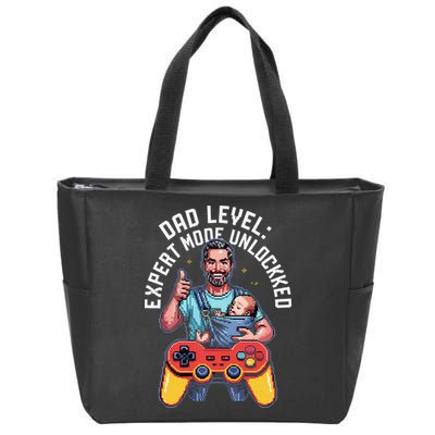 Gamer Dad  Achievement Unlocked Fatherhood Zip Tote Bag
